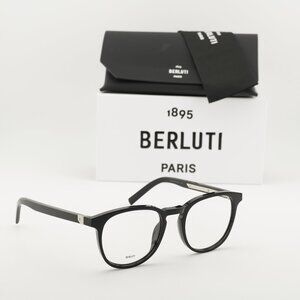 Berluti BL50002I 001 Square Men’s Eyeglasses - Shiny Black 53mm